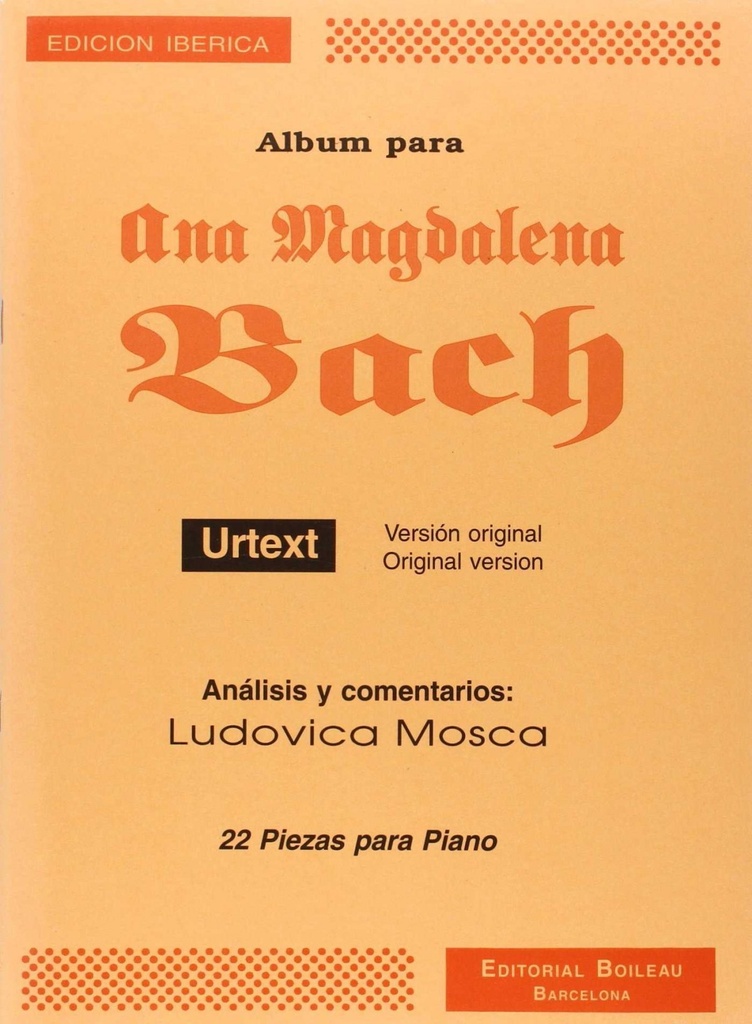 Albúm para Ana Magdalena Bach urtext