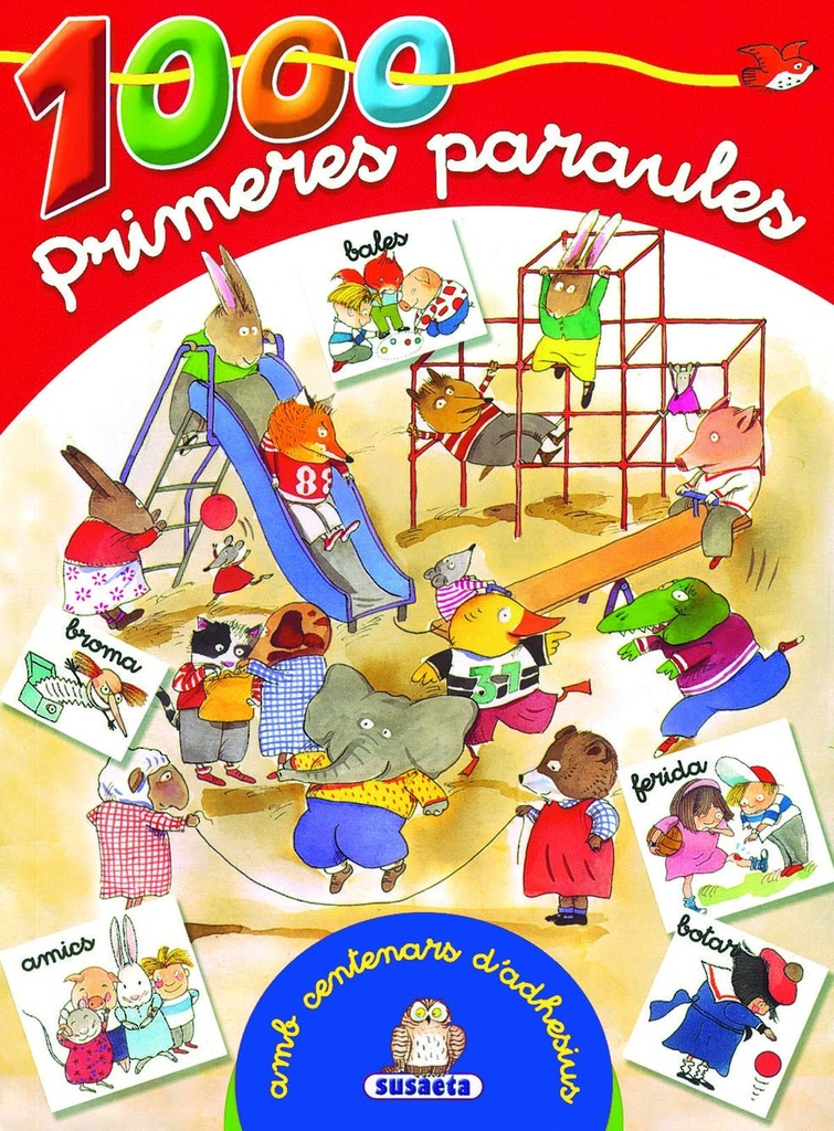 1000 Primeres paraules - rojo - amb centenars d´adhesius