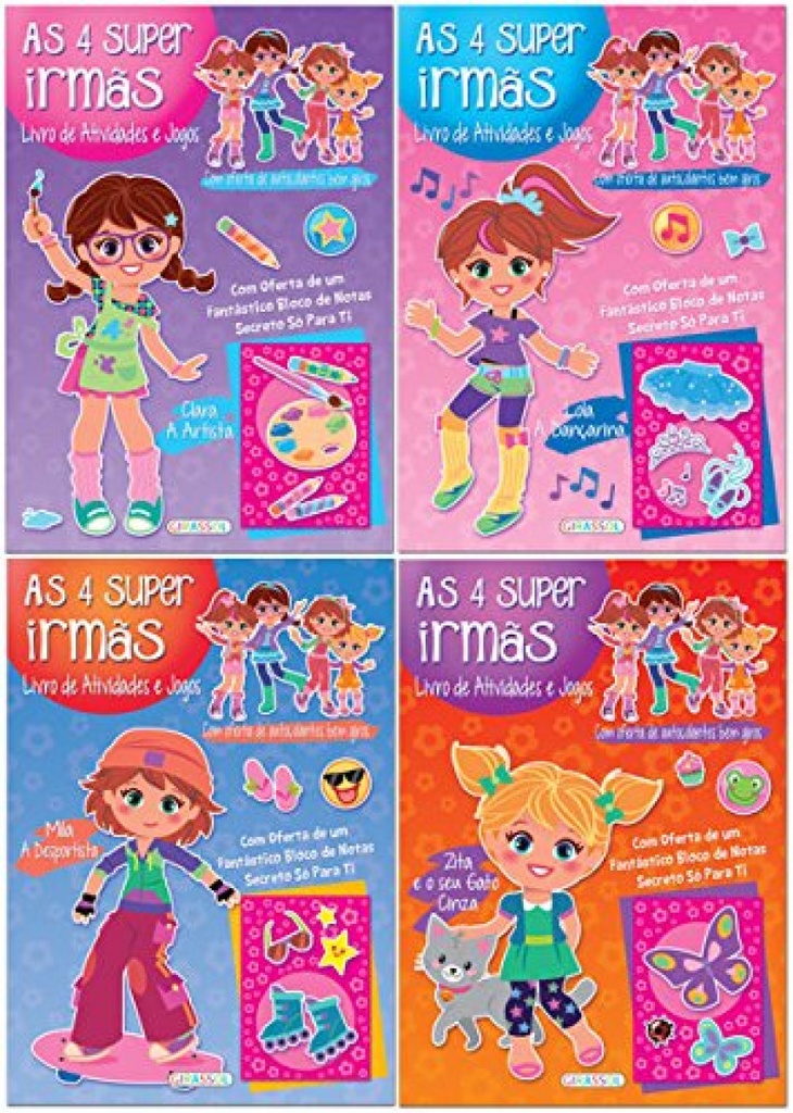 AS 4 SUPER IRMÃS - LIVRO DE ATIVIDADES E JOGOS