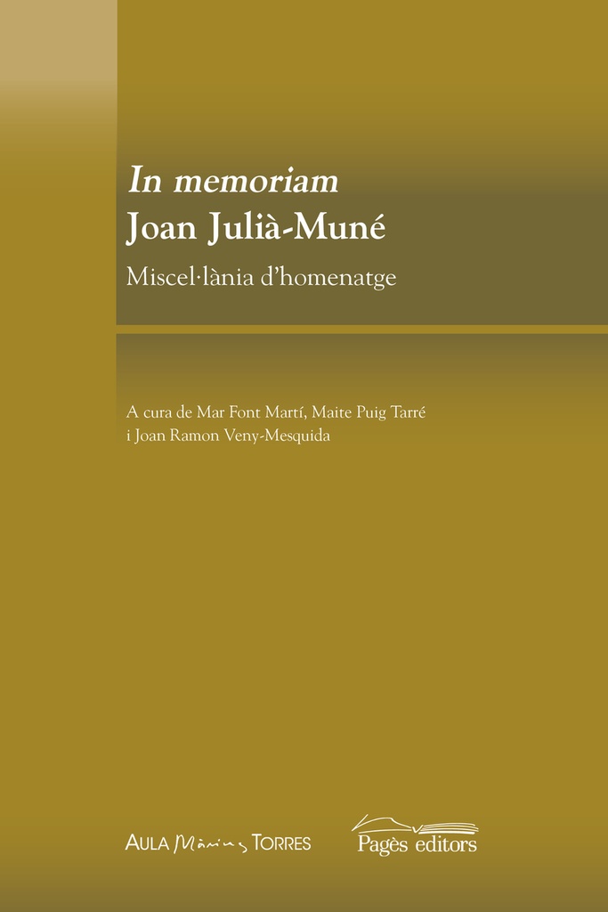 In memoriam Joan-Julià Muné