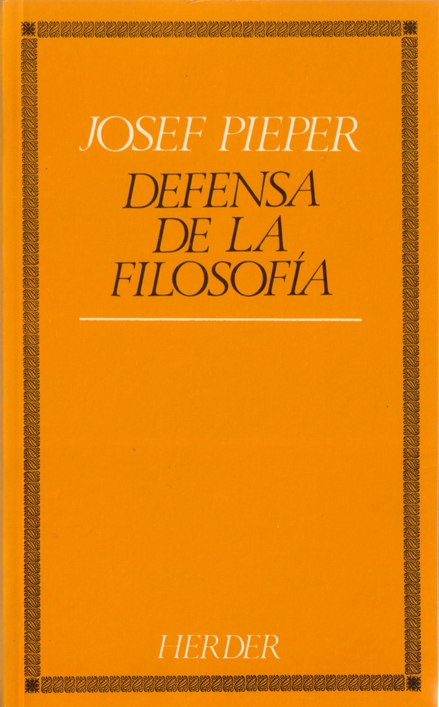 Defensa de la filosofía