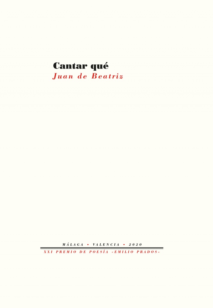 Cantar qué