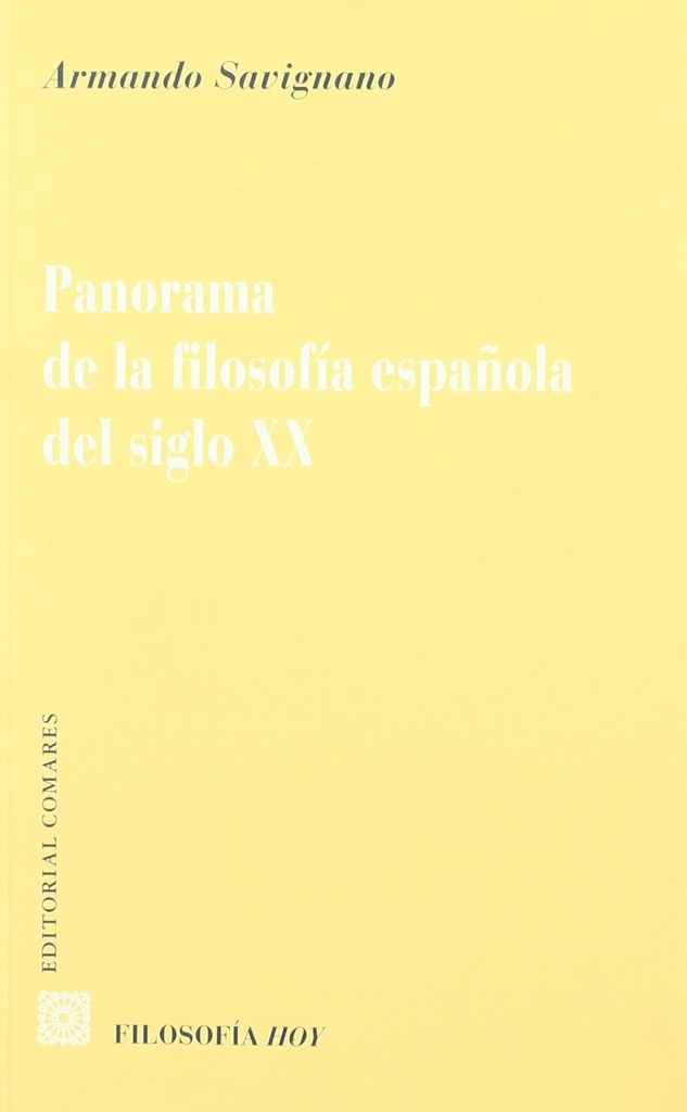 Panorama de la filosofia española del siglo xx