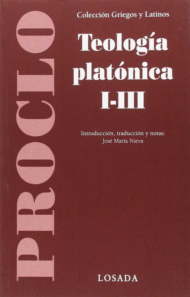 TEOLOGIA PLATONICA I-III