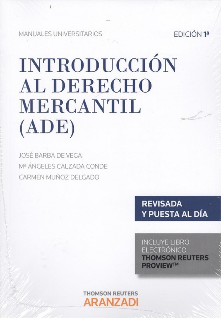 INTRODUCCIÓN AL DERECHO MERCANTIL (ADE) (DÚO)