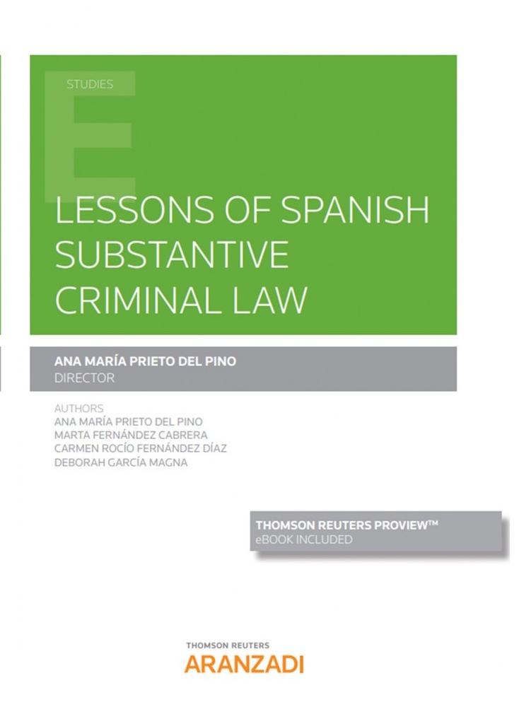 Lesson of spanish substantive criminal law (Papel + e-book)