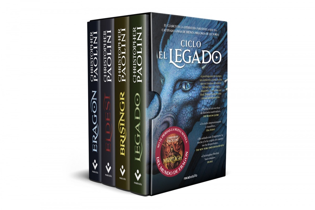 ESTUCHE CICLO EL LEGADO. CONTIENE: ERAGON ELDEST BRISINGR LEGADO