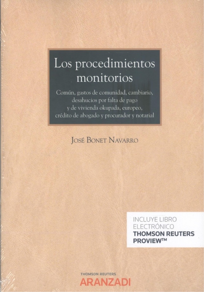 Procedimientos monitorios, Los