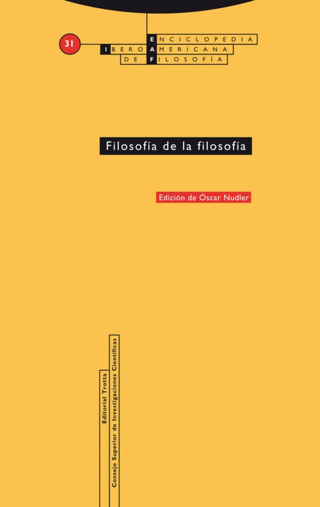 FILOSOFÍA DE LA FILOSOFÍA