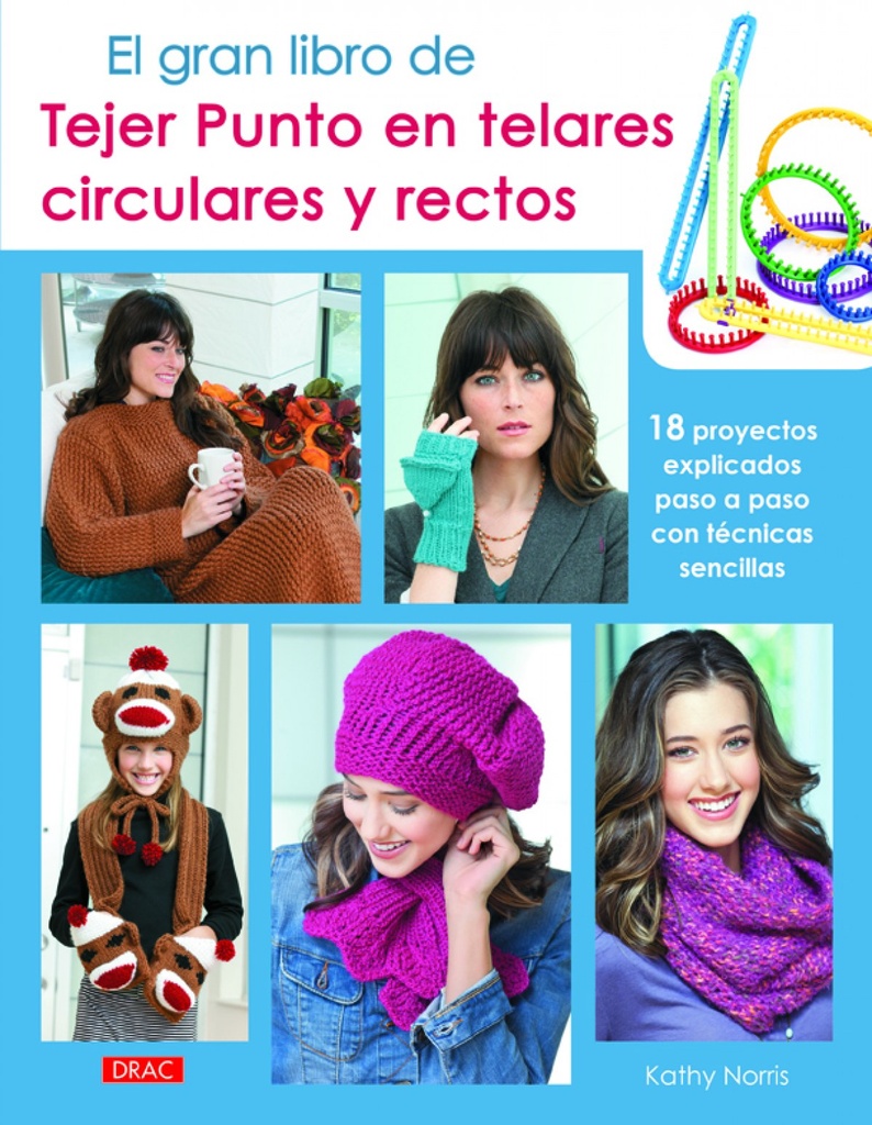 Gran libro de tejer punto con telares curculares y rectos