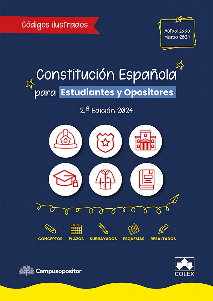 Constitución Española para estudiantes y opositores