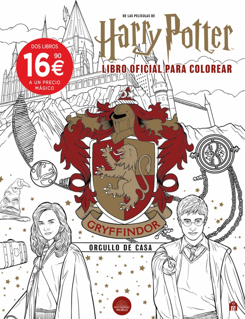 Pack Casas de Hogwarts para colorear