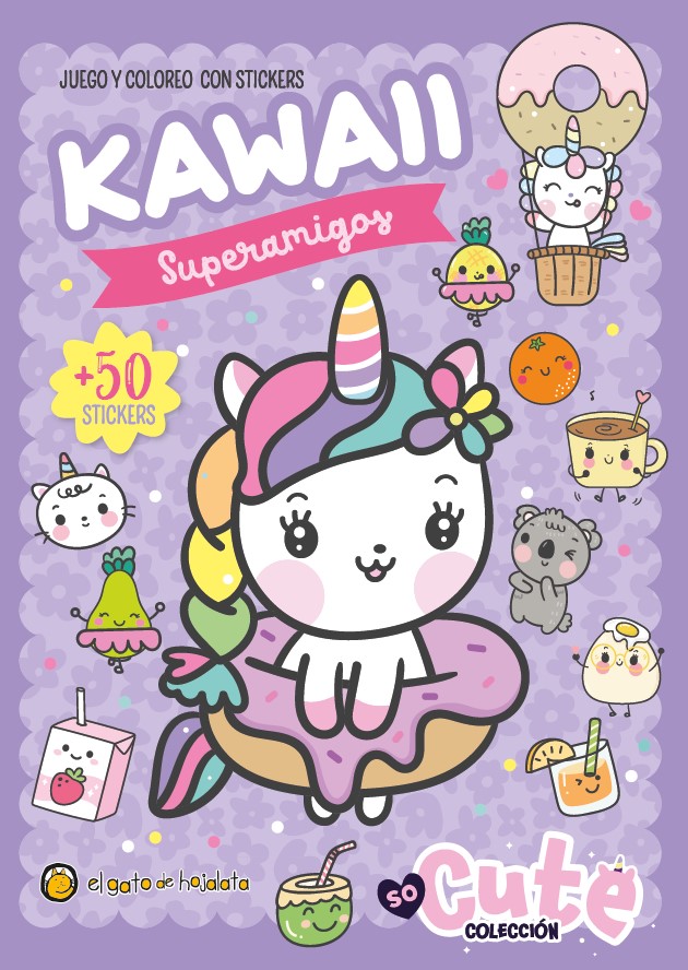 Juego y coloreo con stickers Kawaii (2)