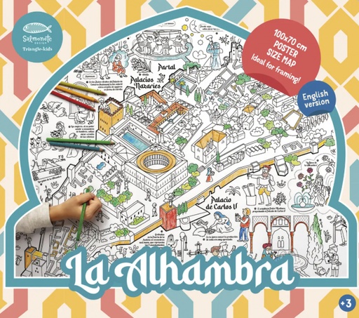 [9788484789994] Mapa para colorear: La Alhambra (Español)