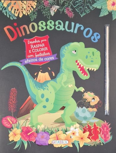 [9788411966535] Dinossauros desenhos para raspar e colorir