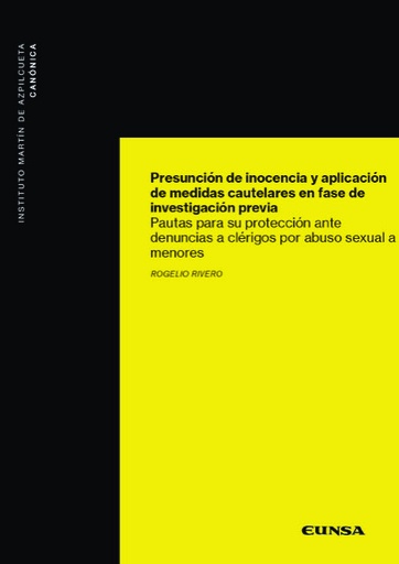 [9788431339739] PRESUNCIÓN DE INOCENCIA Y APLICACIÓN DE MEDIDAS CAUTELARES EN FASE DE INVESTIGACIÓN PREVIA