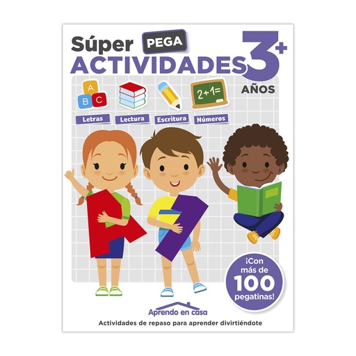 [9788411512909] APRENDO EN CASA SÚPER PEGA ACTIVIDADES 3+