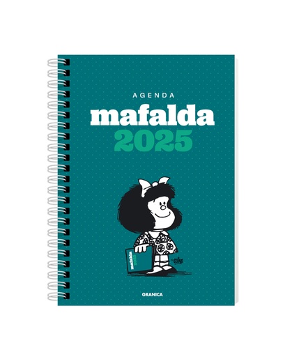 [9786316544346] Agenda 2025 Mafalda anillada columnas verde