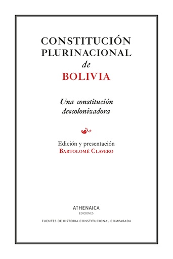 [9788418239687] Constitución plurinacional de Bolivia