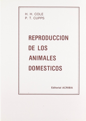 [9788420005461] REPRODUCCIÓN DE LOS ANIMALES DOMÉSTICOS