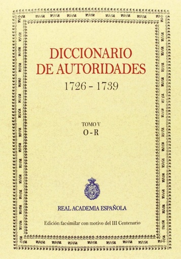 [9788415131366] Diccionario de autoridades vol. V