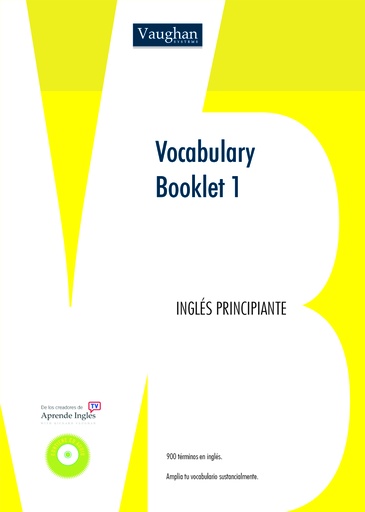 [9788496469112] Vocabulary Booklet 1