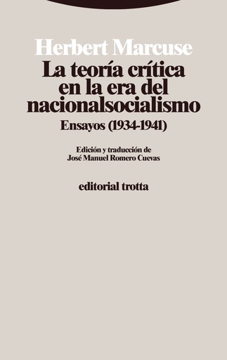 [9788413642994] La teoría crítica en la era del nacionalsocialismo