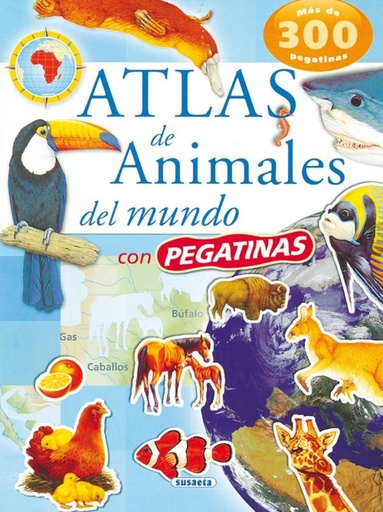 [9788430559114] Atlas de animales del mundo con pegatinas