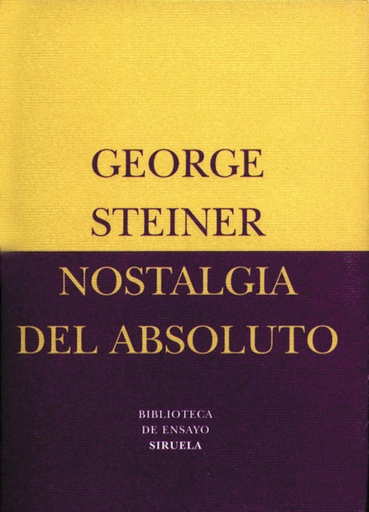 [9788478445417] Nostalgia del absoluto