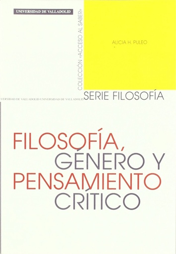 [9788484480266] Filosofia, genero y pensamiento critico