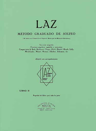 [9788480207065] Laz:método de solfeo 2º acompañamiento