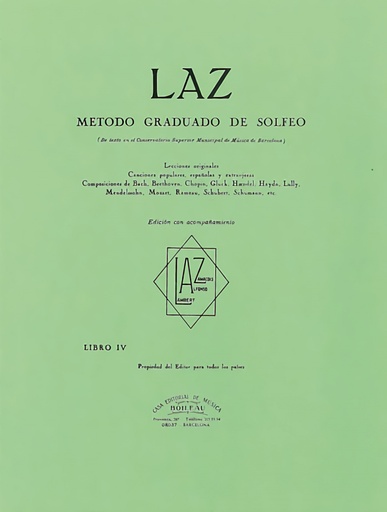 [9788480207201] Laz:método de solfeo 4º acompañamiento