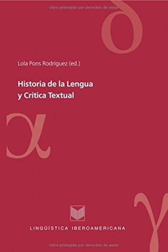 [9788484892632] Historia de lengua y critica textual