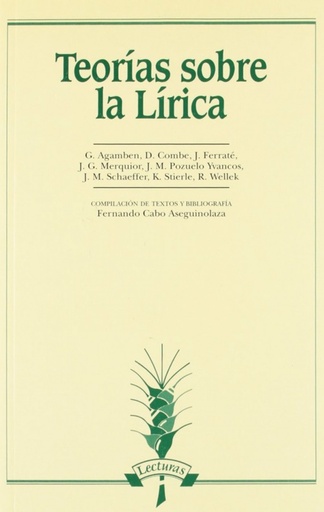 [9788476353622] Teorías sobre la lírica