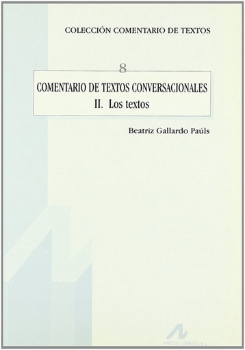 [9788476353387] Comentario de textos conversacionales