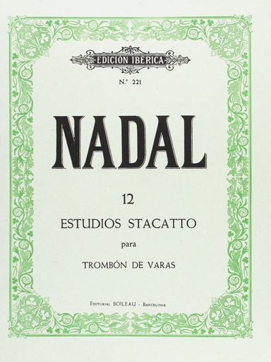 [9788480205375] 12 Estudios Stacatto para Trombón de Varas