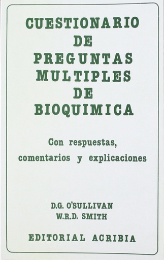 [9788420004945] CUESTIONARIO DE PREGUNTAS MÚLTIPLES DE BIOQUÍMICA