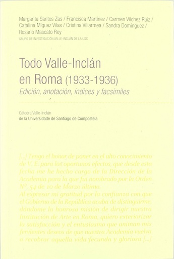 [9788498873818] Todo Valle-Inclan En Roma (1933-1936)