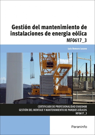 [9788428381451] Gestión mantenimiento instalaciones energía eólica