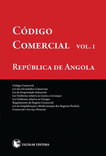 [9789896690090] Código Comercial República de Angola - Vol. I