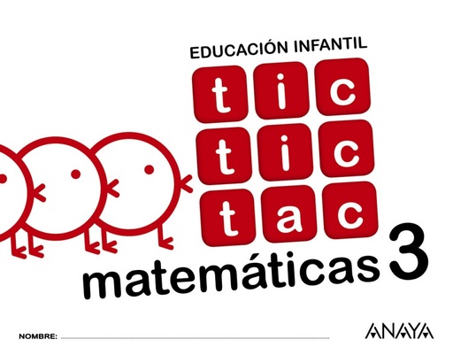 [9788469829899] TIC TIC TAC 3 MATEMÁTICAS 5 AÑOS