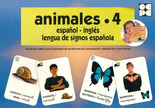 [9788478695737] ANIMALES 4 ESPAÑOL INGLES LENGUA DE SIGNOS ESPAÑOLA