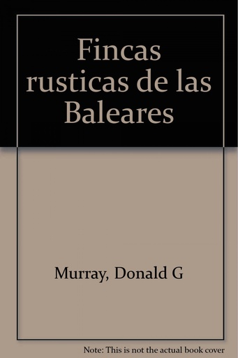 [9788427302860] FINCAS RUSTICAS DE BALEARES