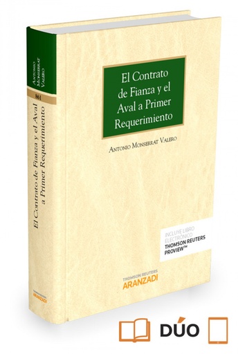 [9788491522188] EL CONTRATO DE FIANZA Y EL AVAL A PRIMER REQUERIMIENTO (PAPEL + E-BOOK)