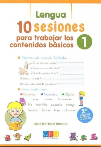 [9788417201784] 10 Sesiones para trabajar los contenido básicos : lengua y matemáticas 1