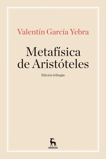 [9788424938390] METAFÍSICA DE ARISTOTELES