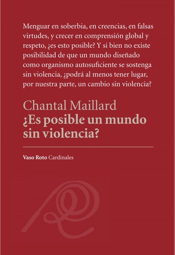 [9788494823268] ¿ES POSIBLE UN MUNDO SIN VIOLENCIA?