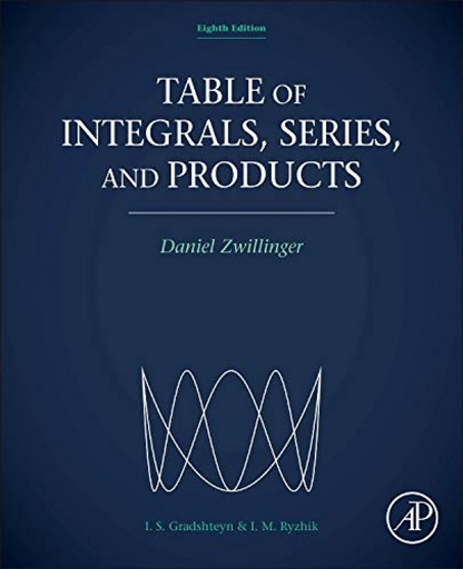 [9780123849335] Table of Integrals, Series, and Products