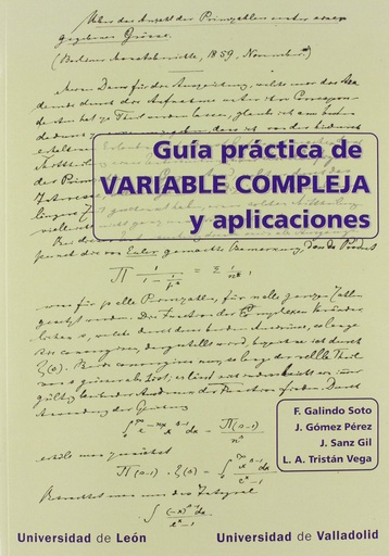 [9788413200149] GUÍA PRACTICA DE VARIBALE COMPLEJA Y APLICACIONES