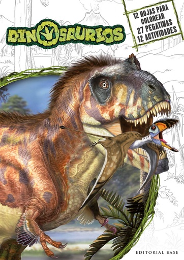 [9788417760595] Dinosaurios - Actividades para colorear con pegatinas